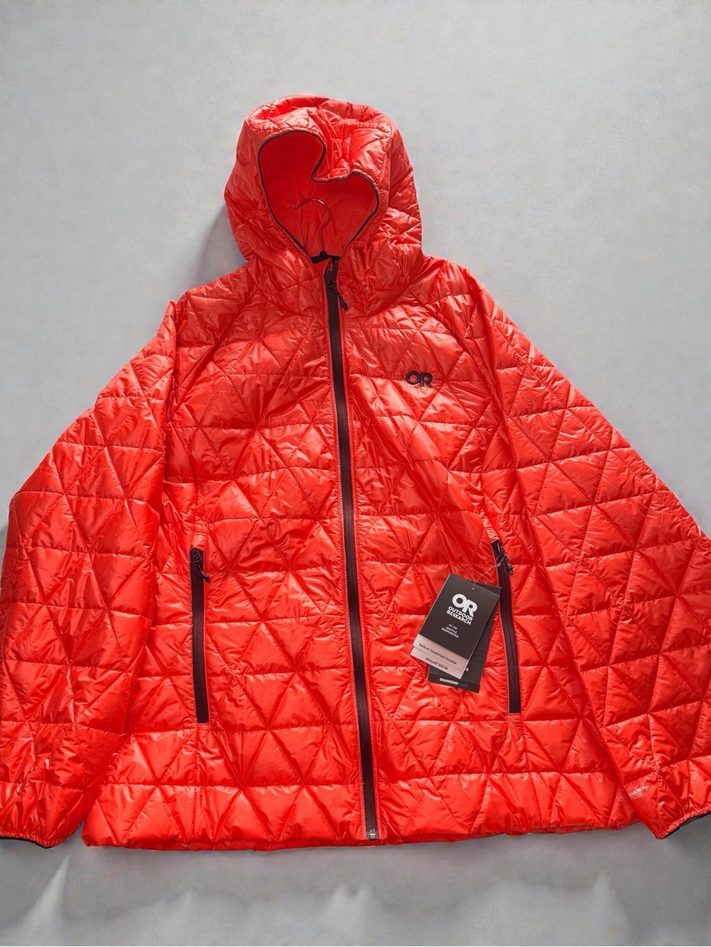 Outdoor Research Women’s Helium Insulated Hooded Plus Jacket in Sunset, Size 2X